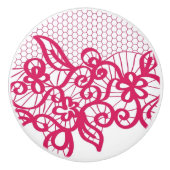 赤いレース セラミックノブ (正面)