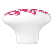 赤いレース セラミックノブ (側面)