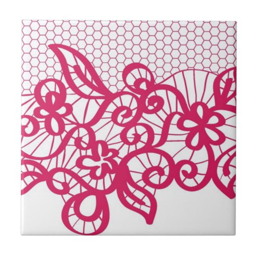 赤いレース タイル (正面)