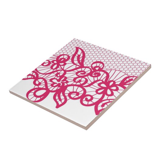 赤いレース タイル (側面)