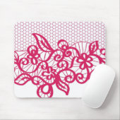 赤いレース マウスパッド (マウス)