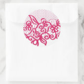 赤いレース ラウンドシール (バッグ)