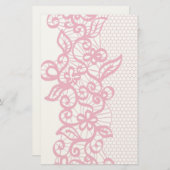 赤いレース 便箋 (正面/裏面)