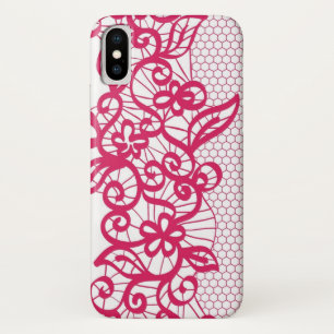 赤いレース iPhone X ケース