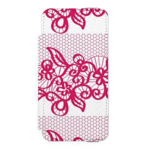 赤いレース iPhone SE/5/5sウォレットケース