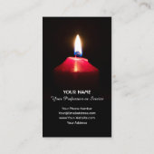 赤いロウソクの光が闇を照らす 名刺 (裏面)