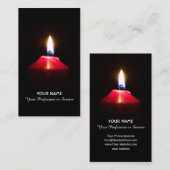 赤いロウソクの光が闇を照らす 名刺 (正面/裏面)