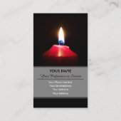 赤いロウソクの光が闇を照らす 名刺 (裏面)