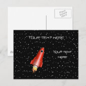 赤いロケット ポストカード (正面/裏面)