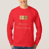 赤いロゴのクリスマススタッフがホリデーシーズンを盛り上げる Tシャツ (正面)