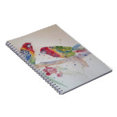 赤いロゼラの水彩画 ノートブック (右側)