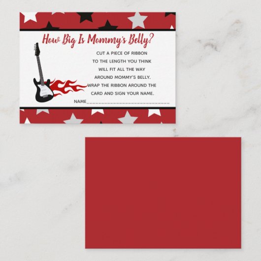赤いロックスターどのように大きいママの腹の男の子ゲーム エンクロージャーカード (正面/裏面)