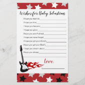 赤いロックスター音楽の赤ちゃんシャワーの願いベビー (正面)