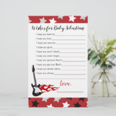 赤いロックスター音楽の赤ちゃんシャワーの願いベビー (スタンド正面)