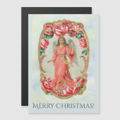 赤いロビクトリアンーズの金ゴールドに囲まれたクリスマスエンジェル (正面/裏面)