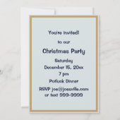 赤いロビクトリアンーズの金ゴールドに囲まれたクリスマスエンジェル 招待状 (裏面)