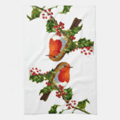 赤いロビンの台所タオル キッチンタオル (縦)