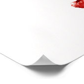 赤いロブスターの絵画 ポスター (角)