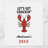 赤いロブスターパーティー引用文名 ワインラベル (シングルラベル)