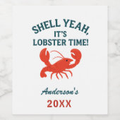 赤いロブスターパーティー引用文名 ワインラベル (シングルラベル)