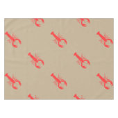 赤いロブスター模様 テーブルクロス (正面(横))