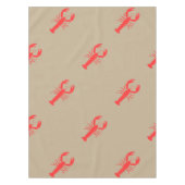 赤いロブスター模様 テーブルクロス (正面)