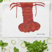 赤いロブスター キッチンタオル (折り畳み)