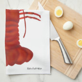 赤いロブスター キッチンタオル (四つ折り)