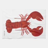 赤いロブスター キッチンタオル (横)
