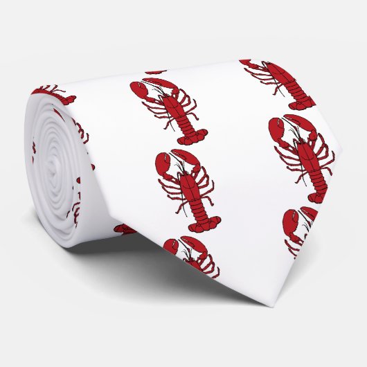 赤いロブスター ネクタイ (ロール)