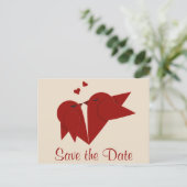 赤いロブバードの写真結婚ポストカードの保存 案内ポストカード (スタンド正面)