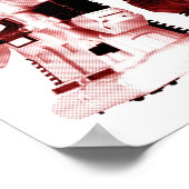 赤いロボットポスター ポスター (角)