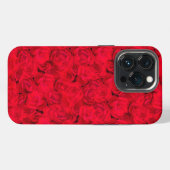 赤いロマンティックフラワー iPhoneケース (裏面横)