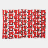 赤いロンドンの二重デッカーバス壁紙 キッチンタオル (横)