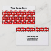 赤いロンドンの二重デッカーバス旅行壁紙 名刺 (正面/裏面)