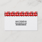 赤いロンドンの二重デッカーバス旅行壁紙 名刺 (裏面)