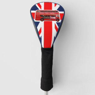 赤いロンドンの二重デッカーバス ゴルフヘッドカバー