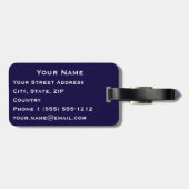 赤いロンドンの二重デッカーバス ラゲッジタグ (裏面横)