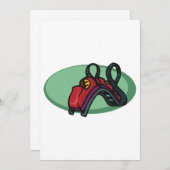 赤いローカラフルラーコースター乗り 招待状 (正面/裏面)