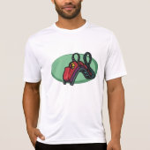 赤いローカラフルラーコースター乗り Tシャツ (正面)