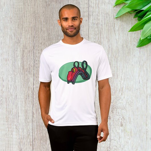 赤いローカラフルラーコースター乗り Tシャツ