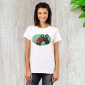 赤いローカラフルラーコースター乗り Tシャツ