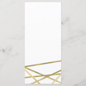 赤いローズと金ゴールドラインのフローラエレガントパーティーメニュー メニュー (裏面)