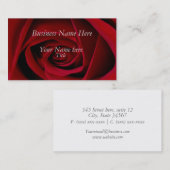 赤いローズの名刺 名刺 (正面/裏面)