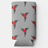 赤いローズグレーの黒い入れ墨 スリム缶クーラー (裏面)