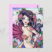 赤いローズタトゥー – はがき (正面/裏面)