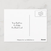 赤いローズブドブラックフローラカスタマイズ可能はがき ポストカード (裏面)