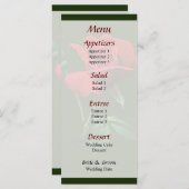 赤いローズブドメニュー1つ… メニュー (正面/裏面)