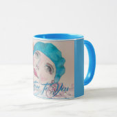 赤いローズベレーの水色の女の子があなたに忠実である マグカップ (正面右)