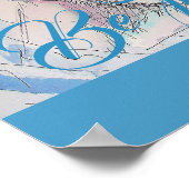 赤いローズベレーウォーターの色のポスターを持つ女の子 ポスター (角)